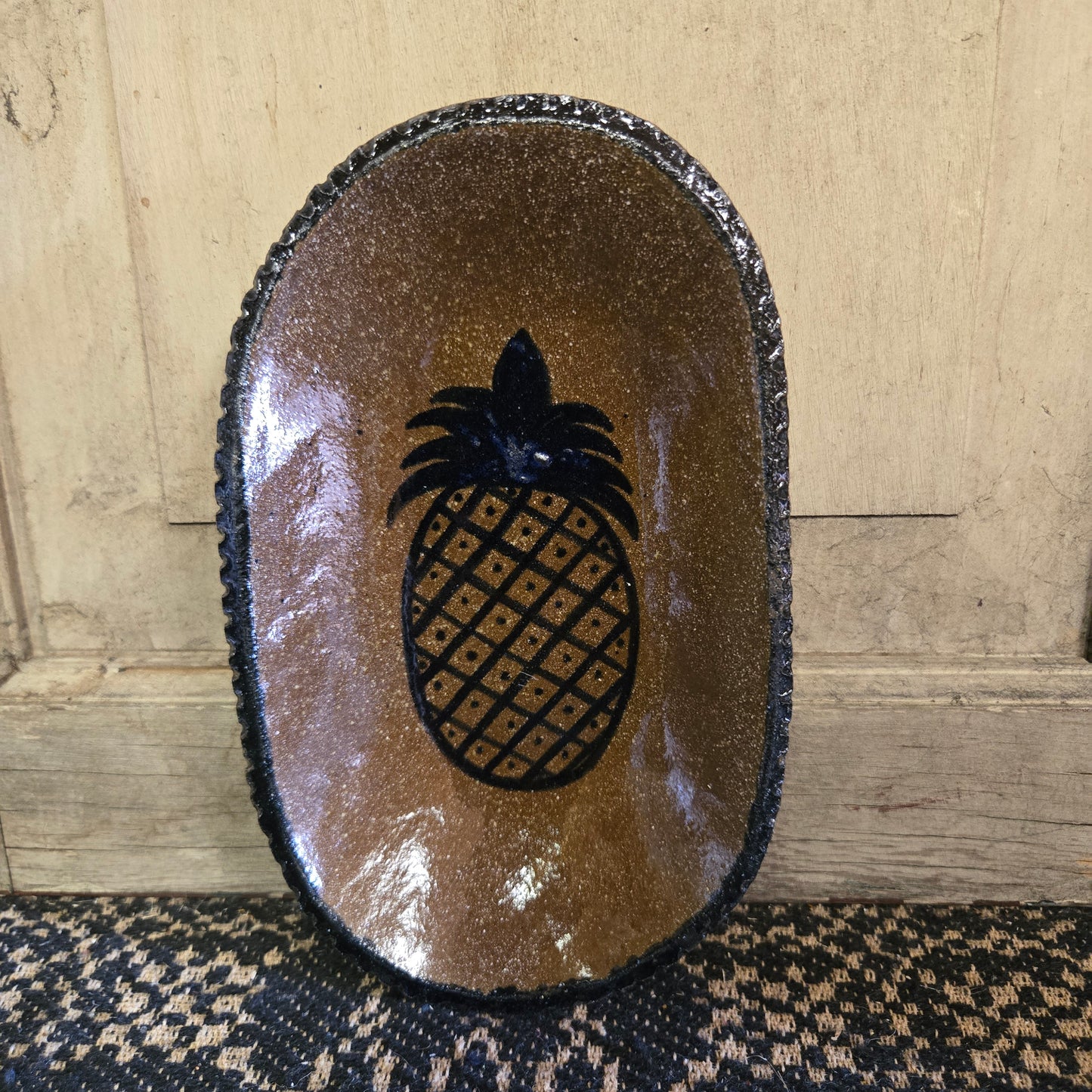 Collection of Medium Oval Stoneware Plates