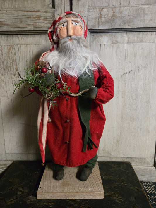Primitive Bedtime Clay Faced Santa