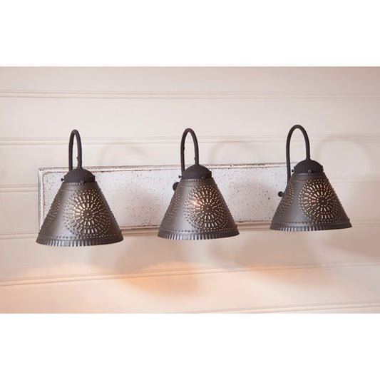 Three Light Crestwood Vanity Light in Vintage White