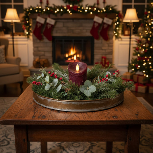 2" x 3" Moving Flame Pillar Burgundy