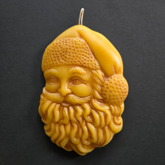 Santa Face Beeswax Ornament