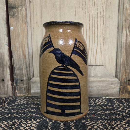 Collection of Large Stoneware Canning Crocks