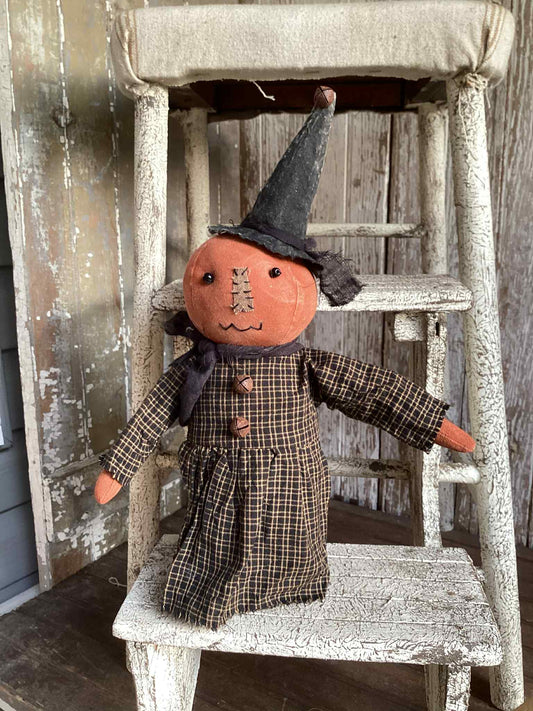 Witch Pumpkin Doll