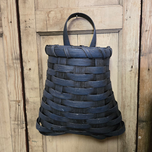 Primitive French Wall Basket Small Blue