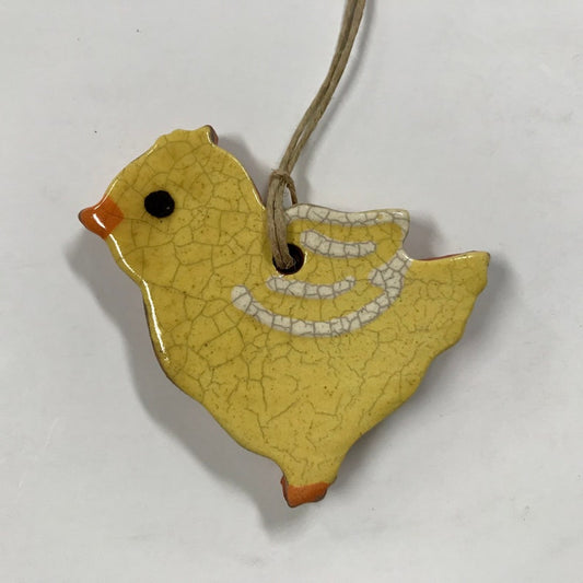 Chick Redware Ornament