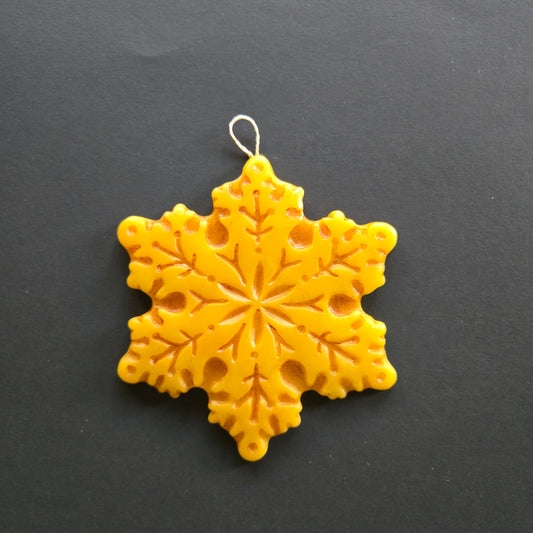 Beeswax Snowflake Ornament