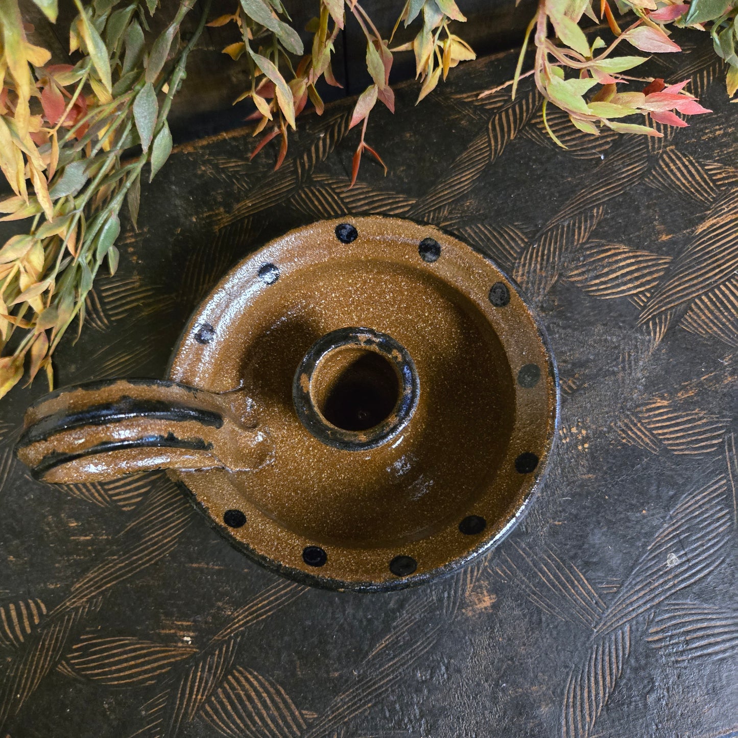 Collection of Stoneware Candle Holders
