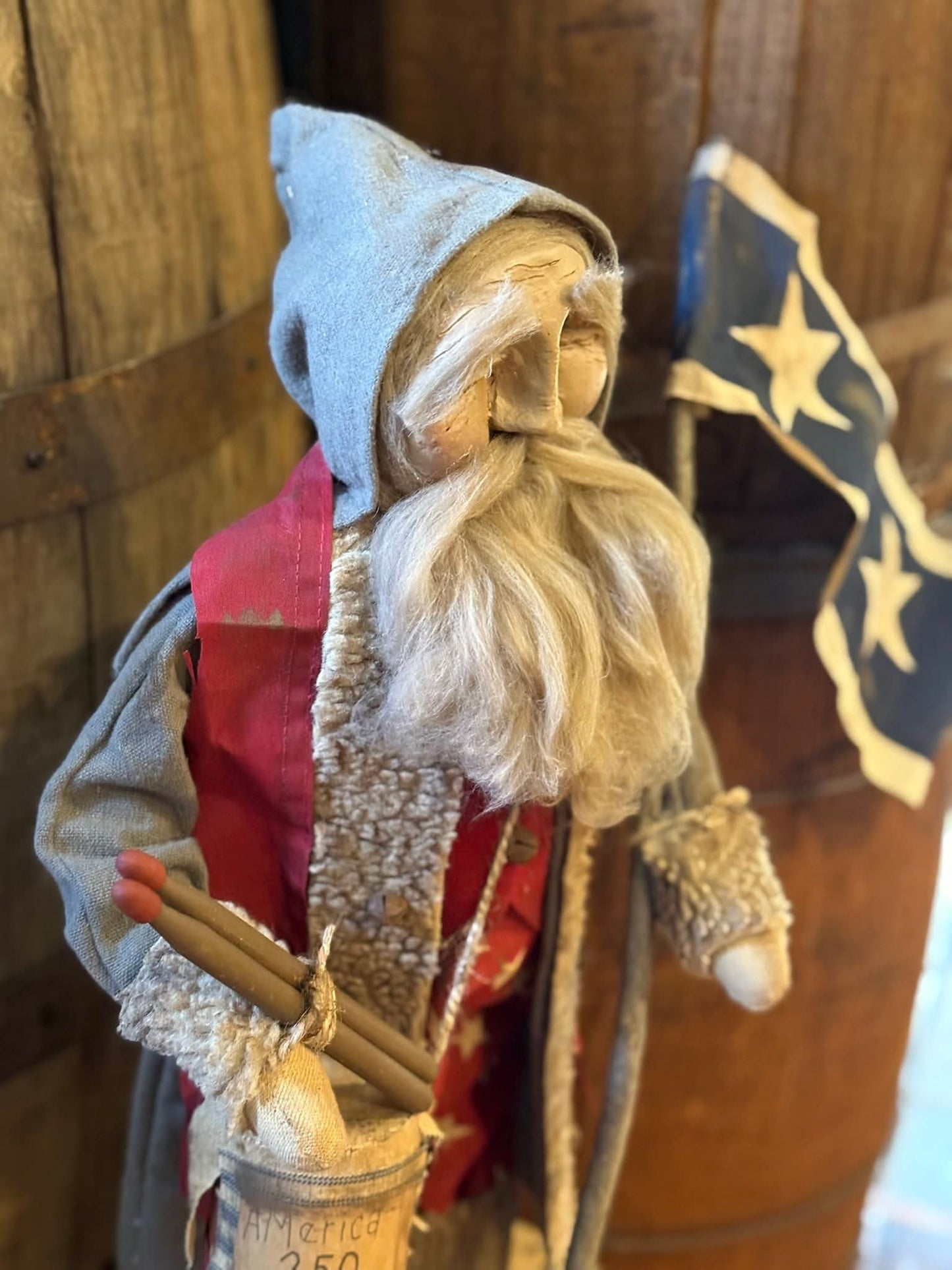 Primitive Claus with Drum and Flag