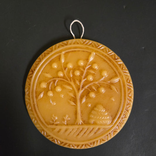 Round Tree of Life Beeswax Ornament