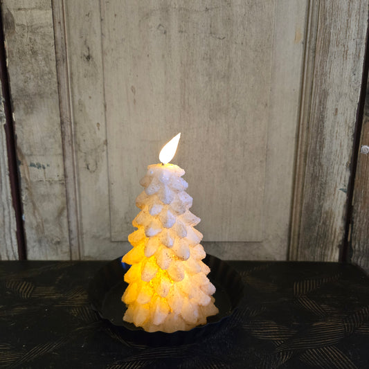 Glow Flame Tree LED Candle Burnt Ivory
