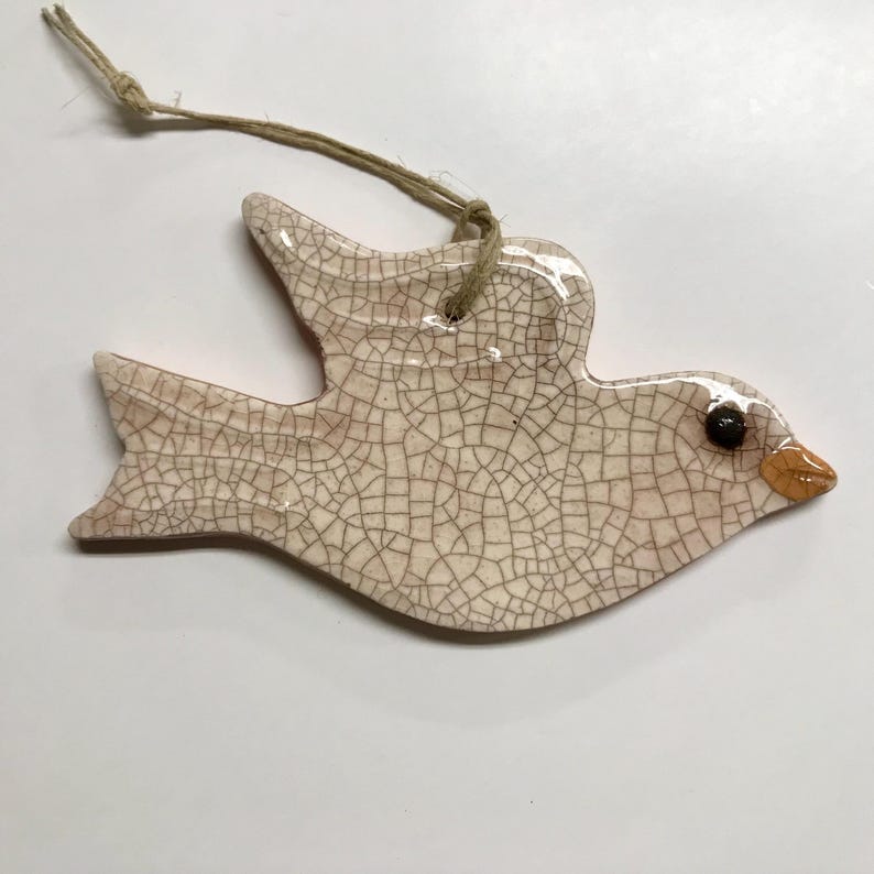 Dove Redware Ornament