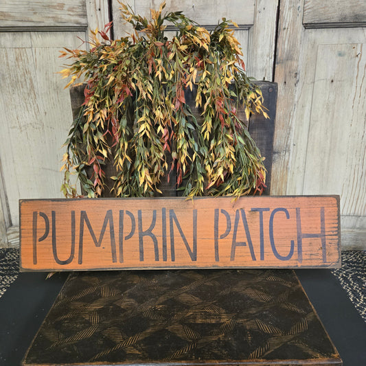 Pumpkin Patch Primitive Wood Sign