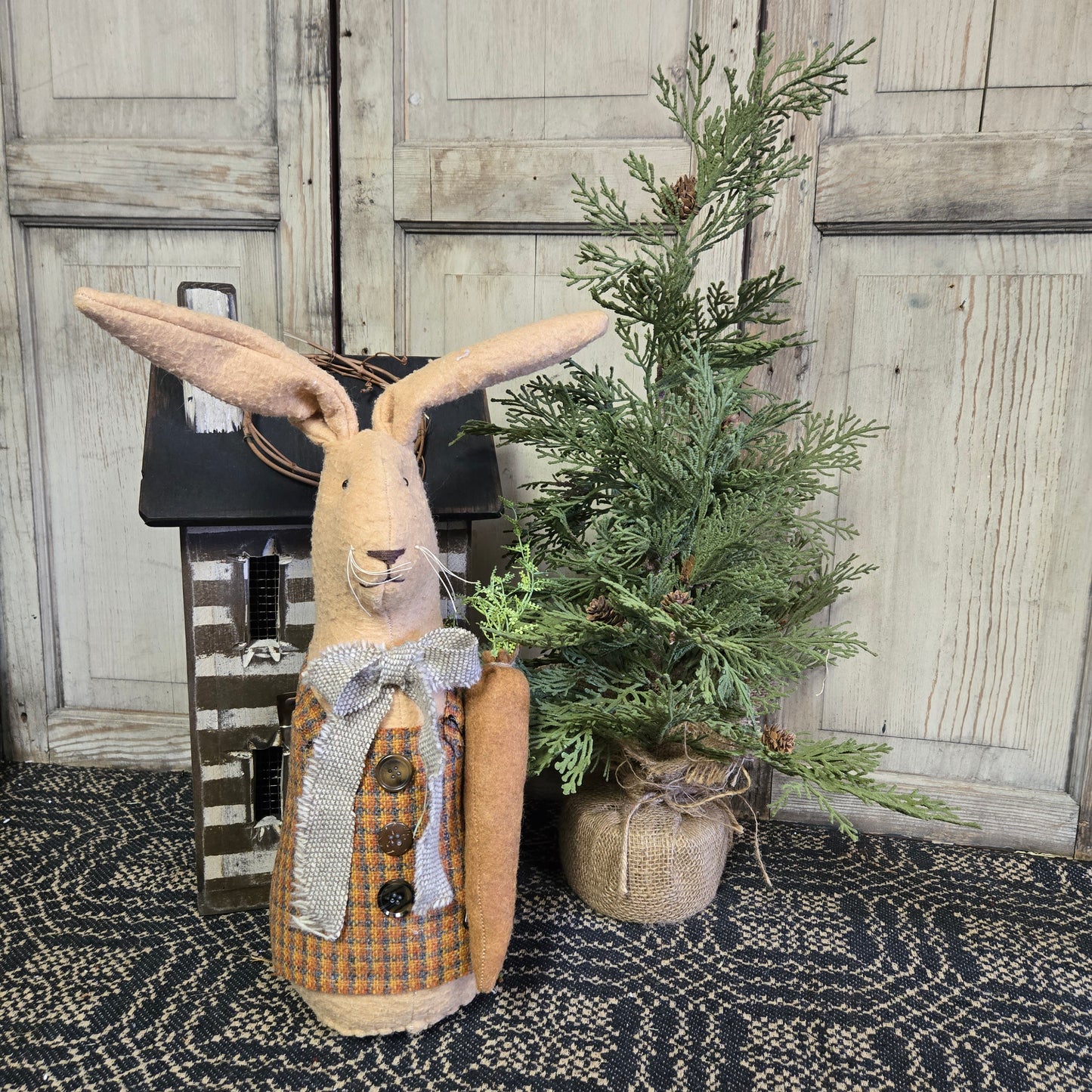 Mrs. Bunny Holding Carrot