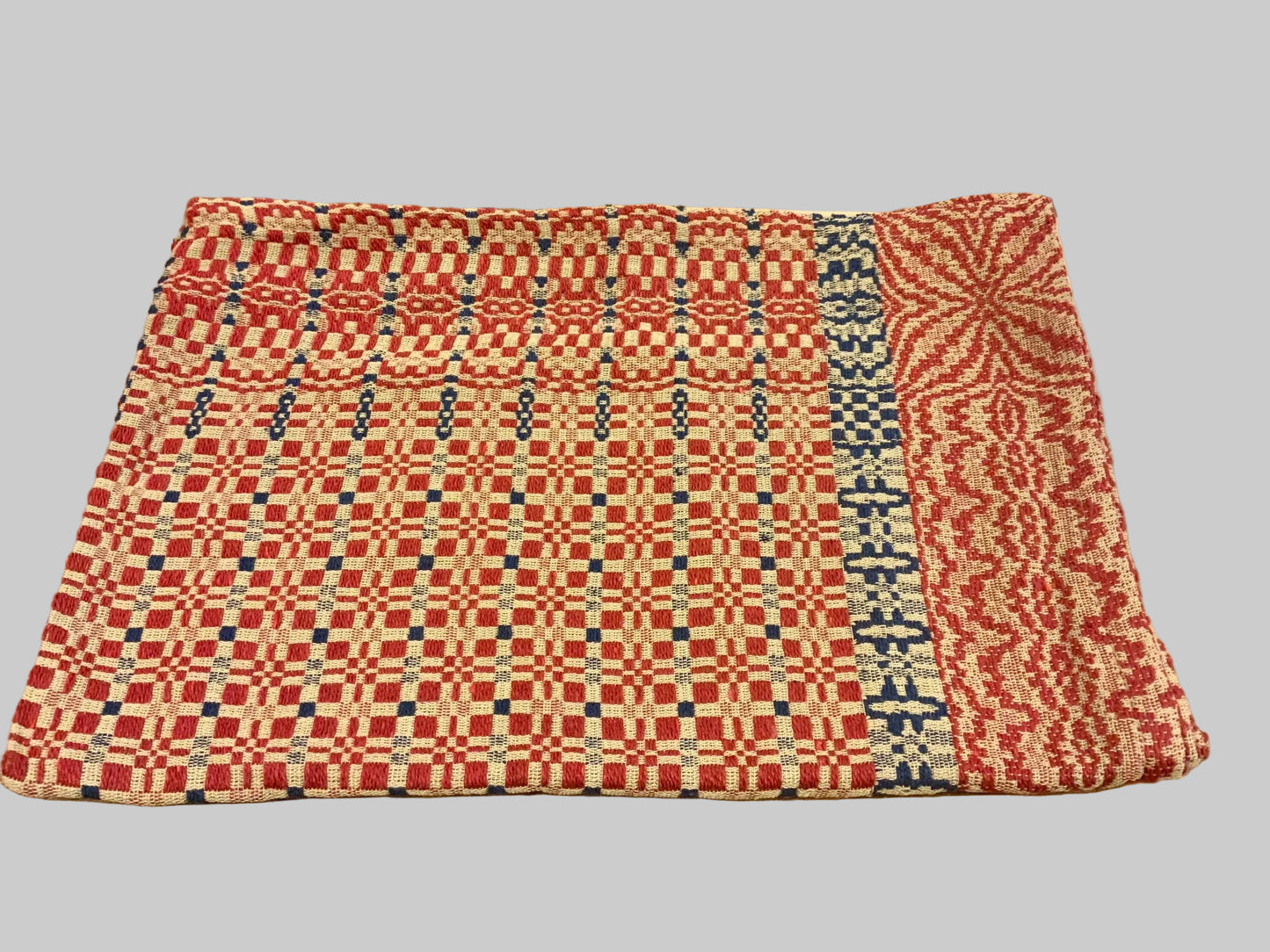 Freeport Red/Blue/Tan Short Table Runner
