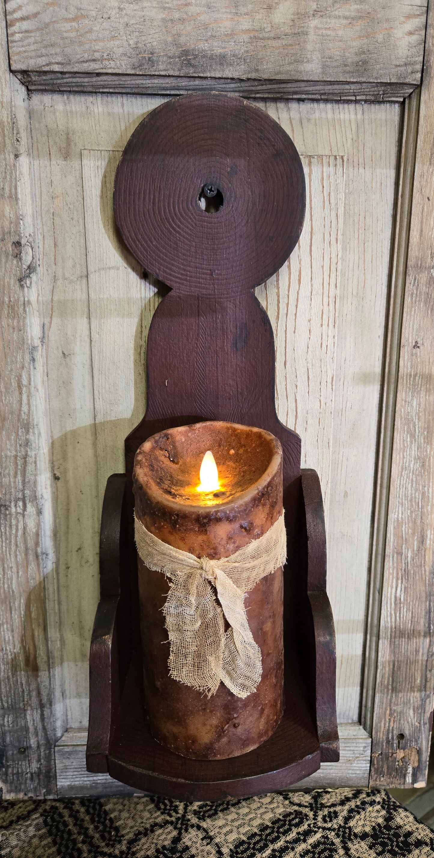 Collection of Combed Wooden Sconces