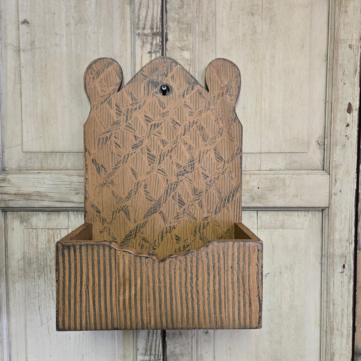 Collection of Primitive Combed Tall Wall Boxes