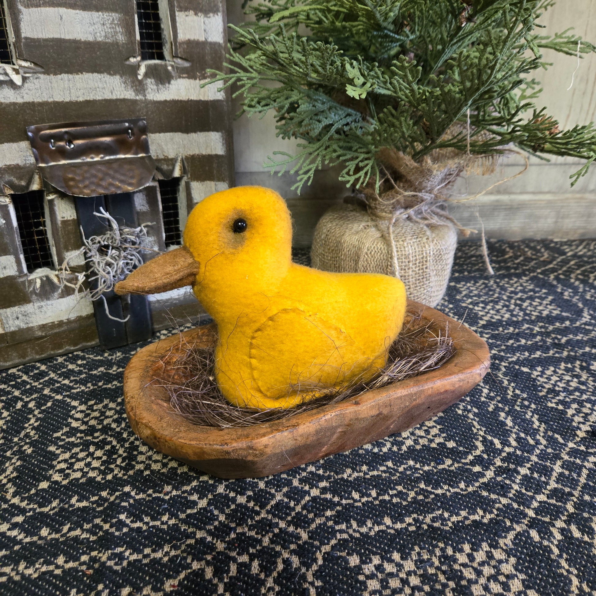 Rugged Chic Primitive Chick in Trencher