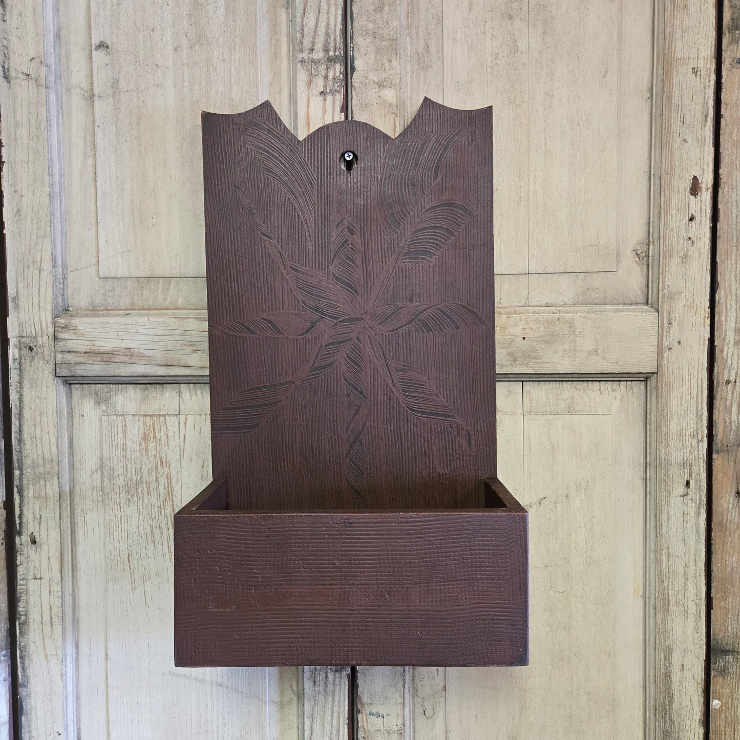 Collection of Primitive Combed Tall Wall Boxes