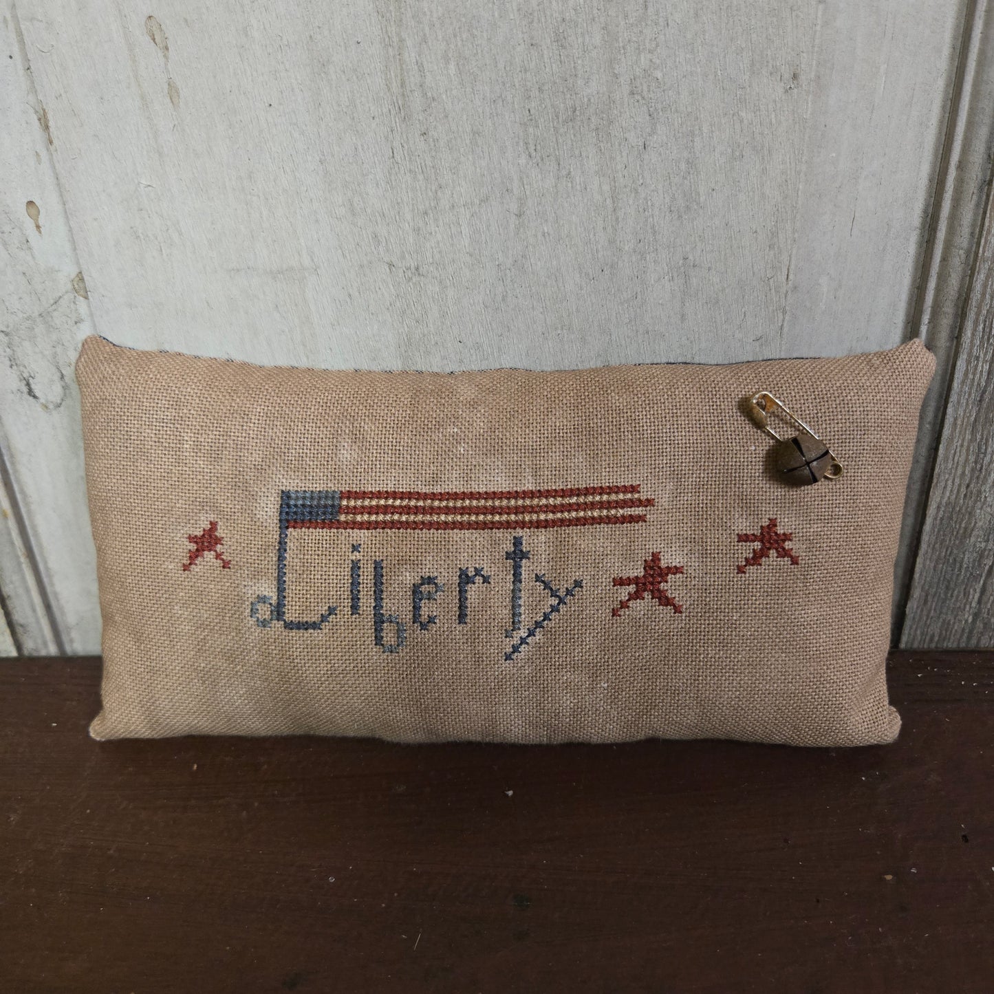 Collection of Primitive Summer and Americana Cross Stitch Pillows