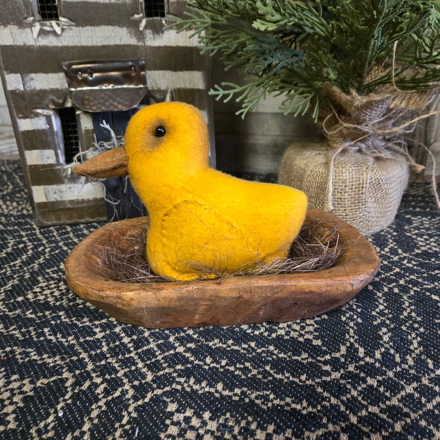 Rugged Chic Primitive Chick in Trencher