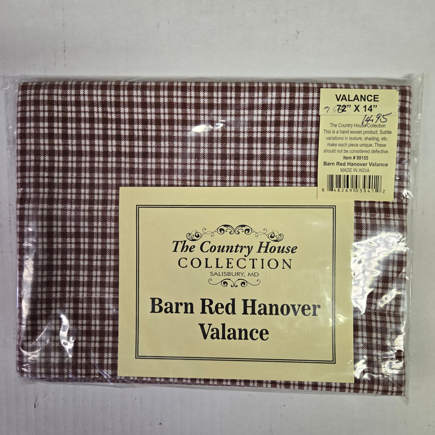 Barn Red Hanover Valance