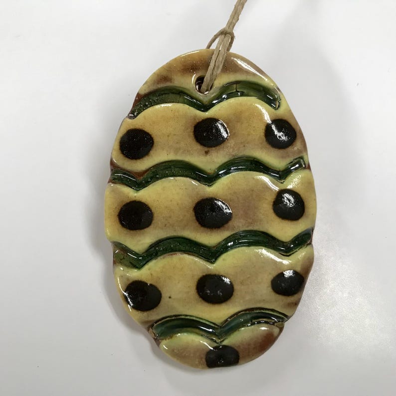 Egg Redware Ornament