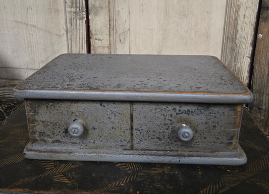 Wood box on a rustic surface and background