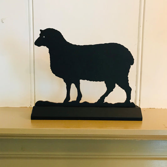Sheep Standing Wood Silhouette Easter Ornament Decoration