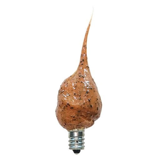 Hazelnut scented silicone light bulb on a white background