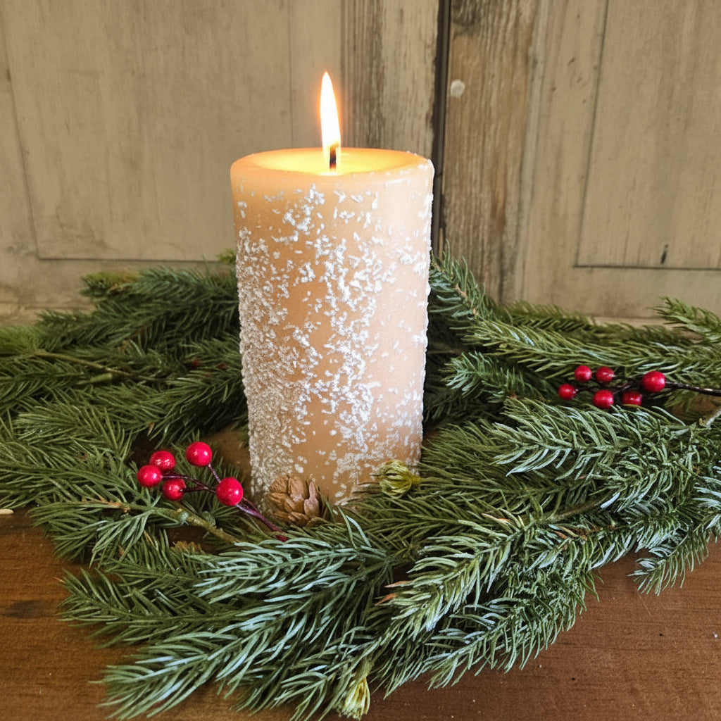 Snowdrifts Pillar Candle 3" x 6"