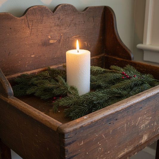 Snowflakes Pillar Candle 3" x 6"
