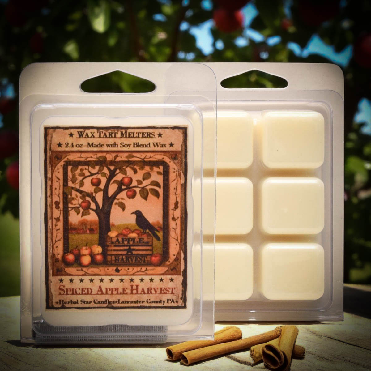 6 pack of spiced apple harvest mini tarts in package