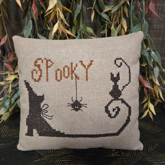Spooky Cross Stitch Pillow