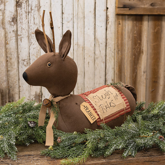 Prancer reindeer with greenery