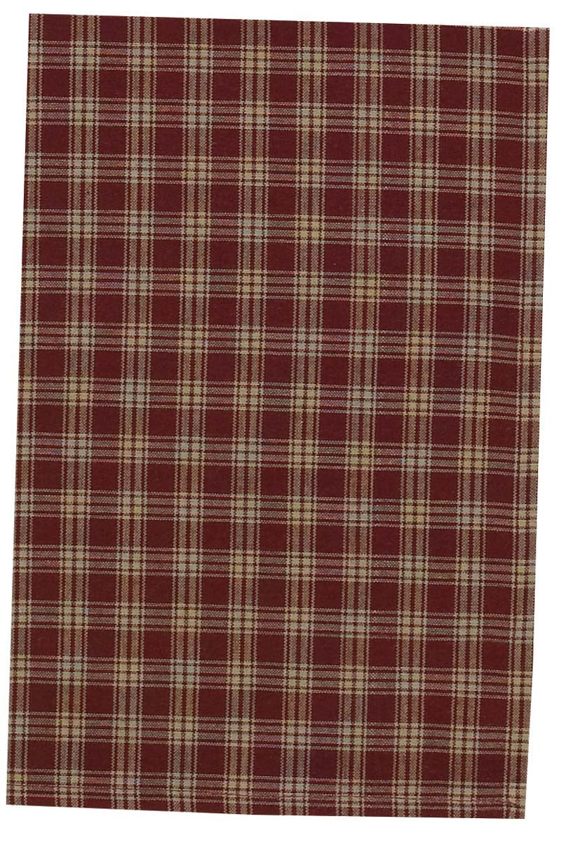 A wine-colored checkered dishtowel with a 28x19 dimension ratio.