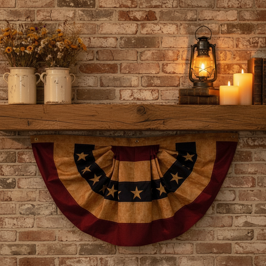 Tea-Stained Nylon Americana Bunting