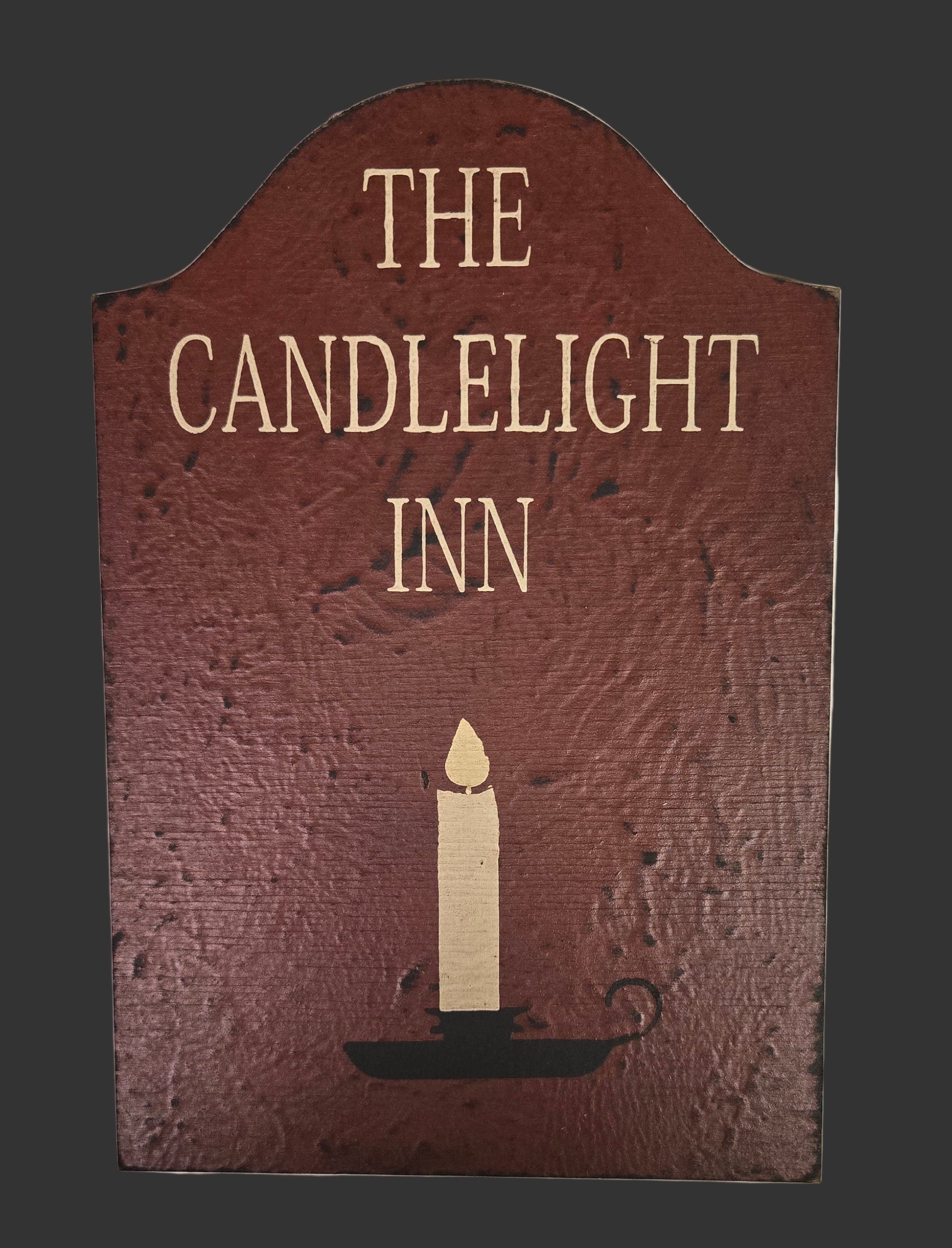 The Candlelight Inn Primitive Wood Sign – The Tin Bin