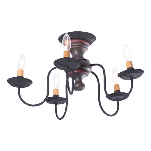 Thorndale Ceiling Light in Espresso with Salem Brick