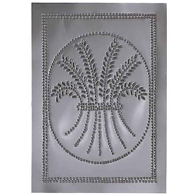 Vertical wheat panel in country tin finish