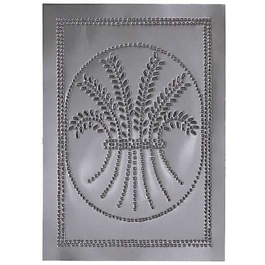 Vertical wheat panel in country tin finish