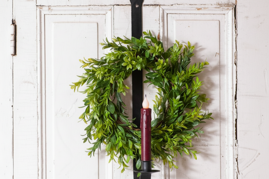 Wall Mount Wreath and Candle Holder