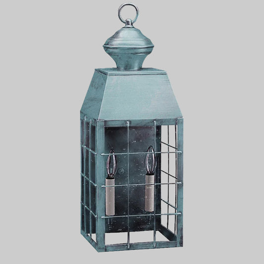 Decorative lantern with glass panels on a white background